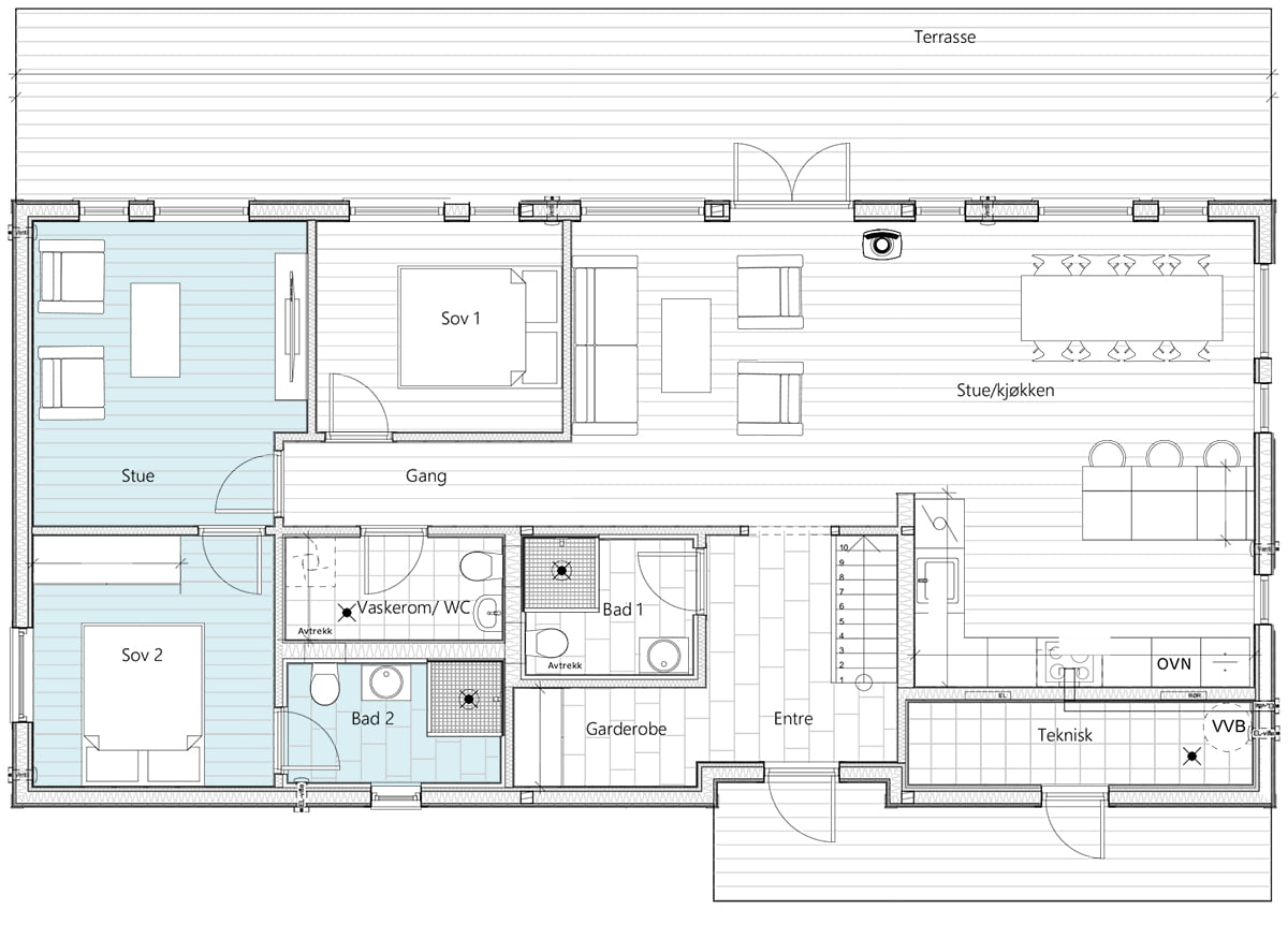 Generasjonshytte Lofoten 94 plan